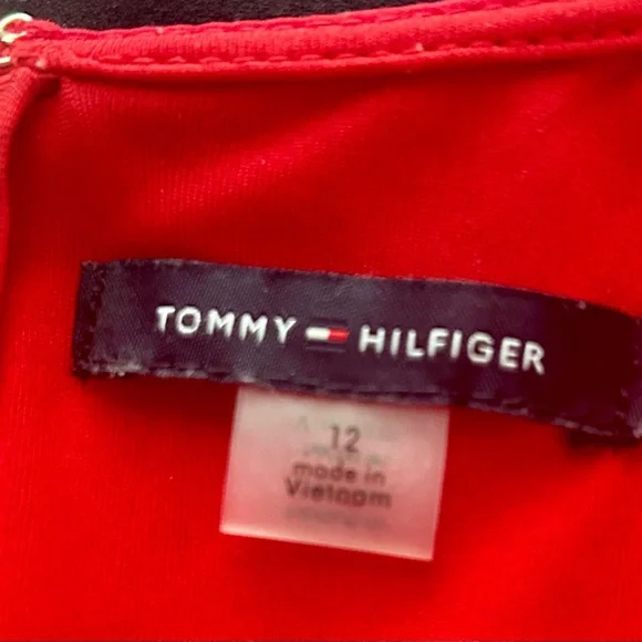 Tommy Hilfiger sleeveless red paisley summer dress size 12. EUC - Picture 7 of 7